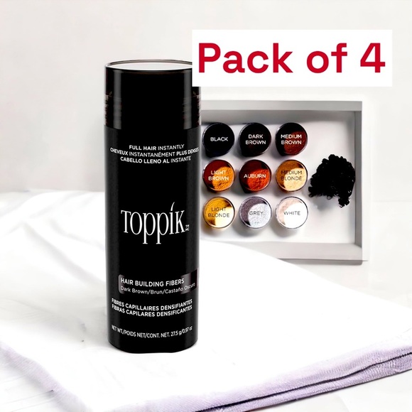 Toppik  Hair Building Fibers set of 4 closet clearance sale 27.5gr each - Picture 1 of 11